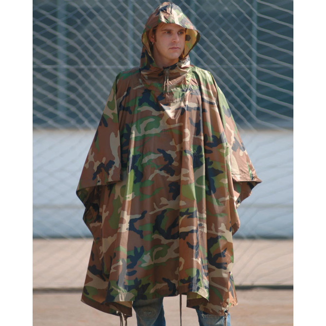 Poncho Przeciwdeszczowe Mil-Tec - Woodland (10630020)