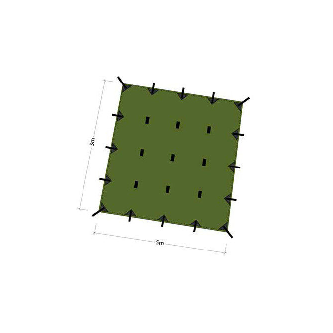 Płachta Biwakowa DD Hammocks Tarp 5x5 - Olive Green