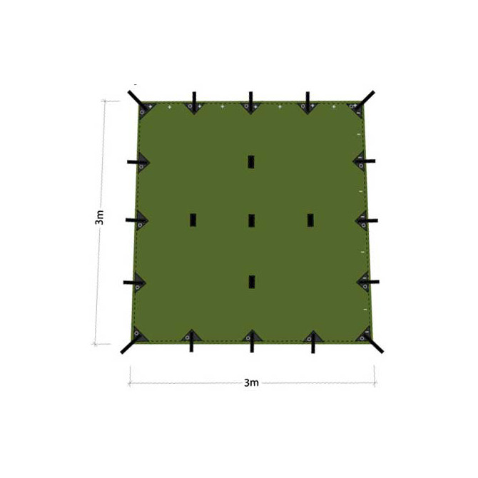 Płachta Biwakowa DD Hammocks Tarp 3x3 PRO - Olive Green