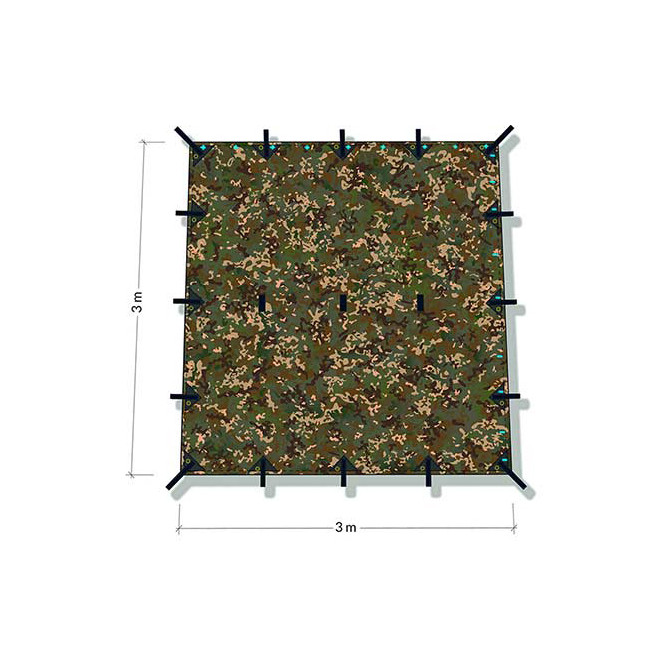 Płachta Biwakowa DD Hammocks Tarp 3x3 PRO - DD Multicam