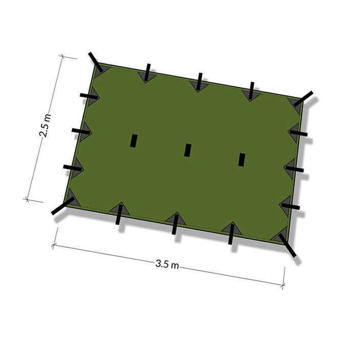 Płachta Biwakowa DD Hammocks Tarp M 3.5x2.4 - Olive Green