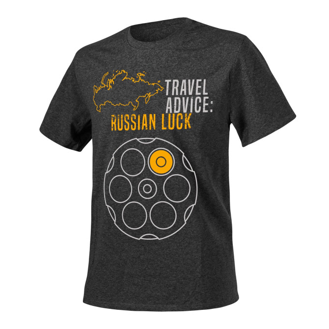 Koszulka Helikon Travel Advice: Russian Luck T-Shirt - Melange Black-Grey