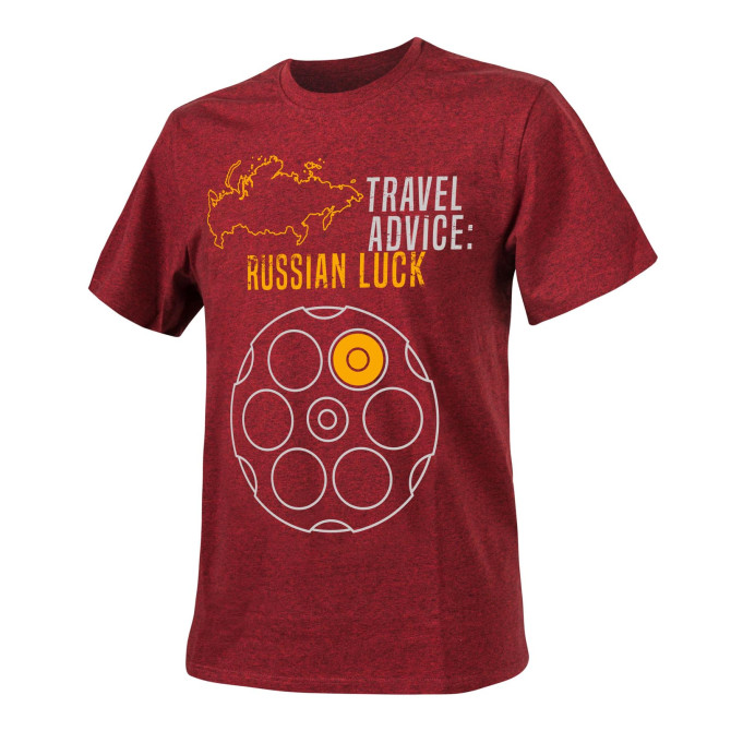 Koszulka Helikon Travel Advice: Russian Luck T-Shirt - Melange Red