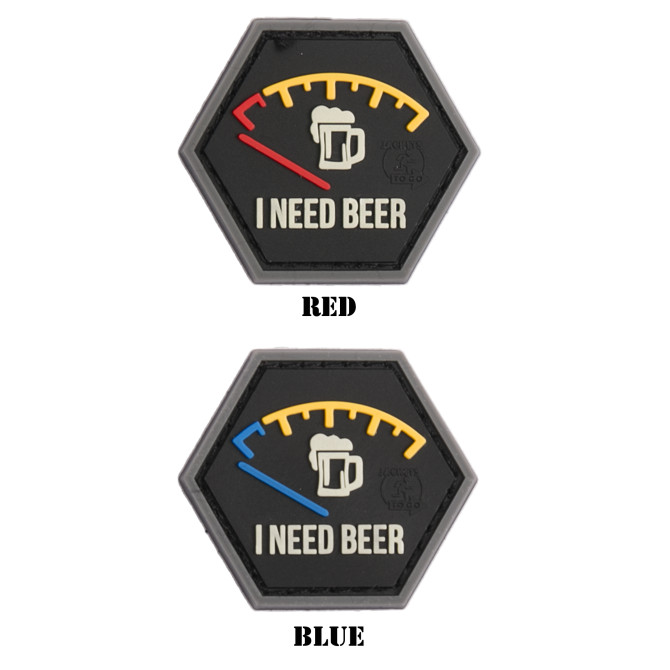 Naszywka JTG 3D Rubber Patch - I Need Beer Hexagon Patch