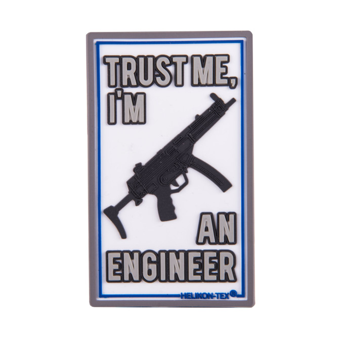 Naszywka Helikon PVC Trust Me I'm An Engineer - Biała