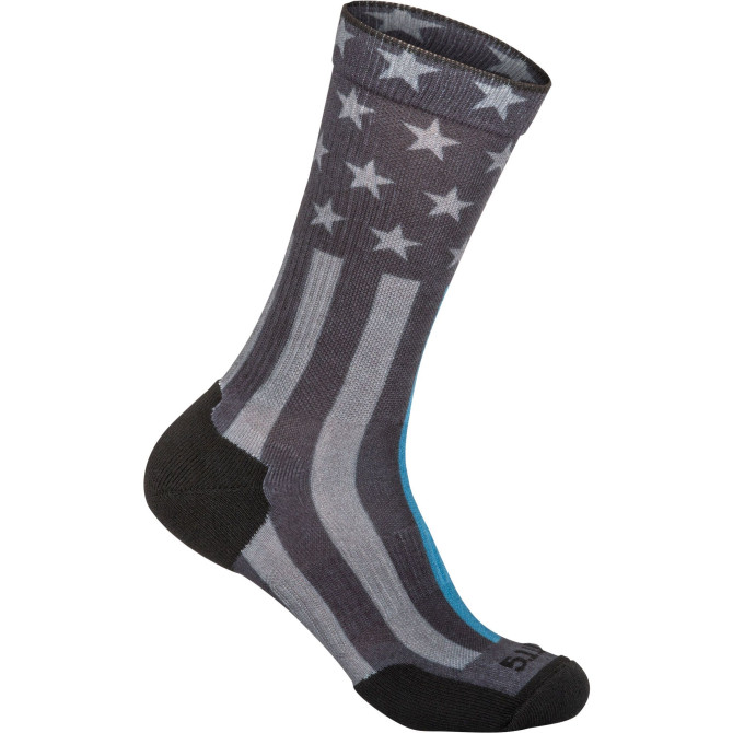 Skarpety 5.11 Sock & Awe Crew Thin Blue Line (10041AA-019)