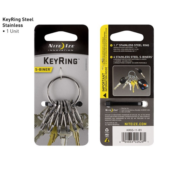 Karabińczyk Nite Ize - KeyRing - Stainless Steel - KRGS-11-R3