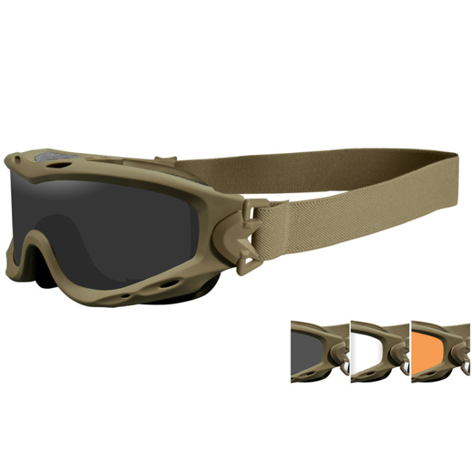 Gogle Balistyczne Wiley X Spear - Tan Frame - Smoke/Clear/Light Rust (SP293T)