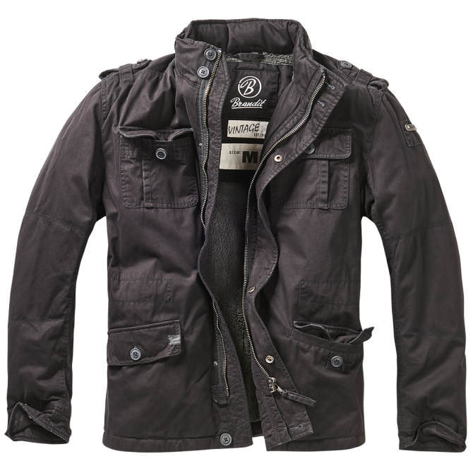 Kurtka Brandit M65 Britannia Winter Jacket - Czarna (9390-02)