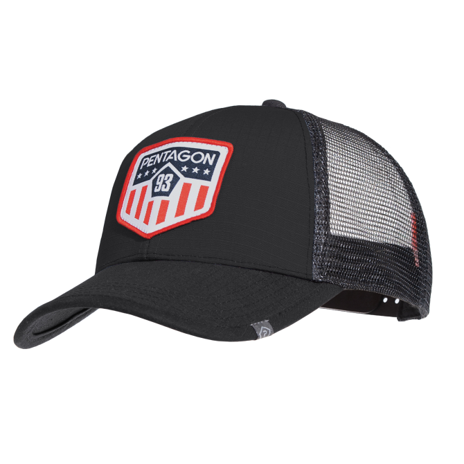 Czapka Bejsbolówka Pentagon Era Trucker Cap - America Flag - Czarna