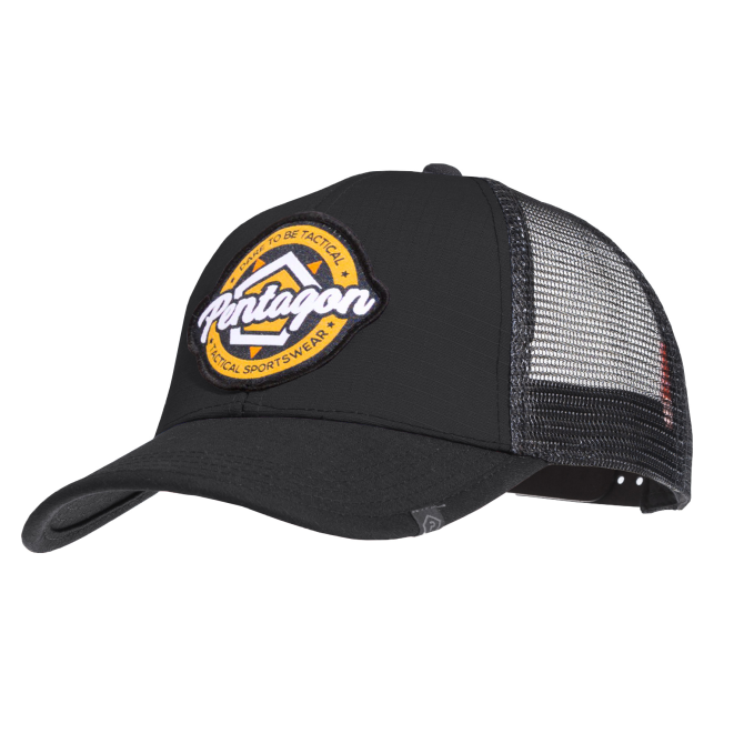 Czapka Bejsbolówka Pentagon Era Trucker Cap - Logo - Czarna