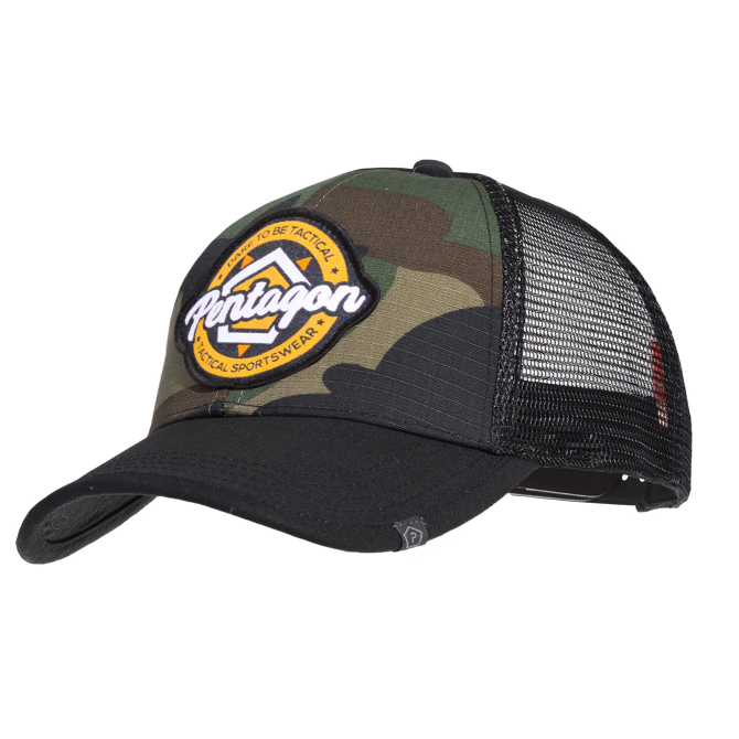 Czapka Bejsbolówka Pentagon Era Trucker Cap - Logo - Woodland