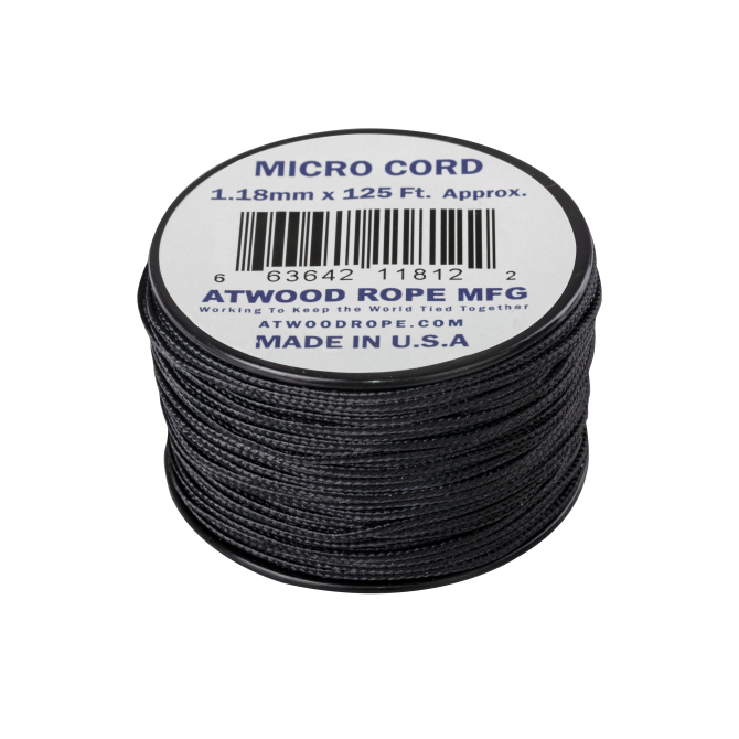 Linka Atwood Micro Cord 1.18 mm - Czarna