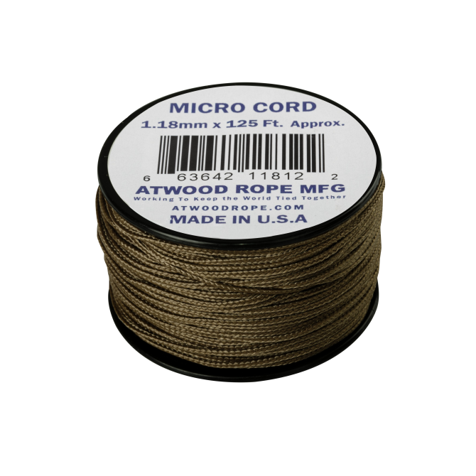 Linka Atwood Micro Cord 1.18 mm (125ft) - Coyote