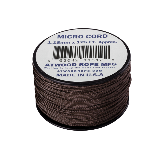 Linka Atwood Micro Cord 1.18 mm (125ft) - Brown