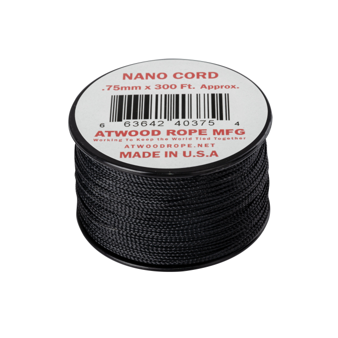 Linka Atwood Nano Cord 0.75 mm (300ft) - Czarna