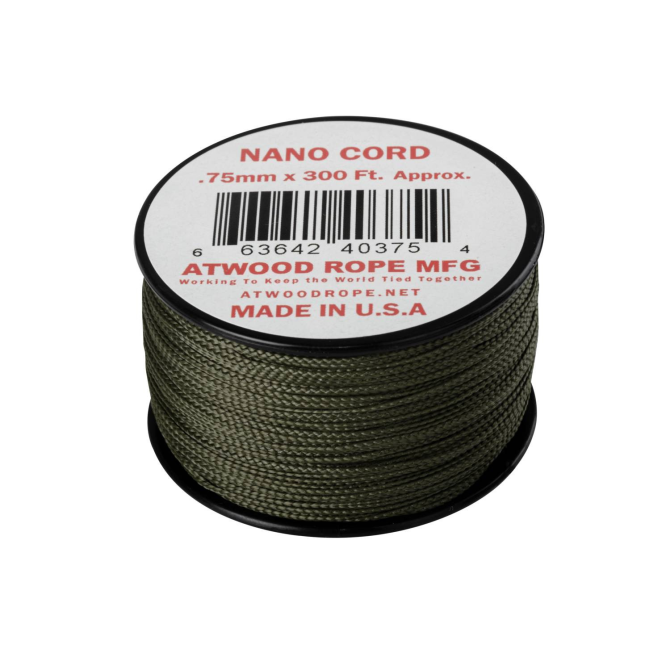 Linka Atwood Nano Cord 0.75 mm (300ft) - Olive Drab