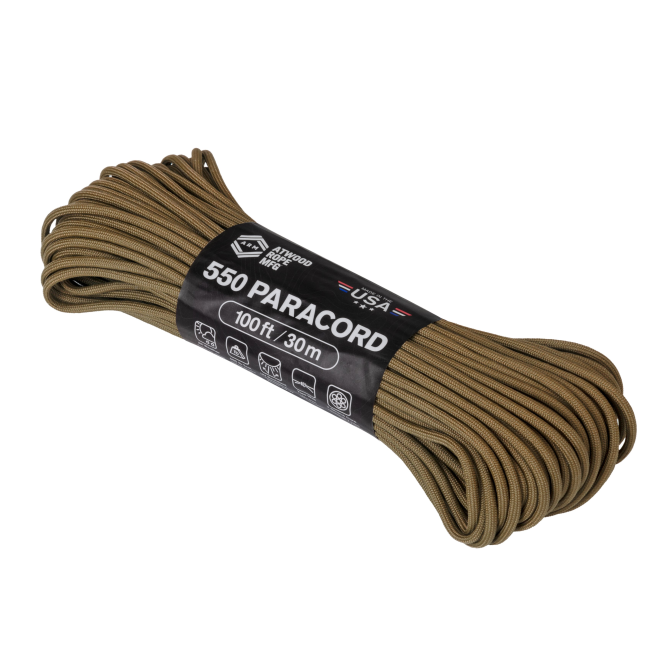 Linka Atwood 550 Paracord 4 mm (100ft) - Coyote