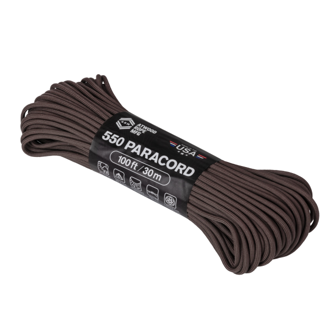 Linka Atwood 550 Paracord 4 mm (100ft) - Brown