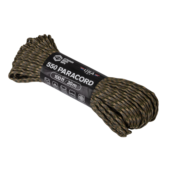 Linka Atwood 550 Paracord 4 mm (100ft) - Multi-Cam