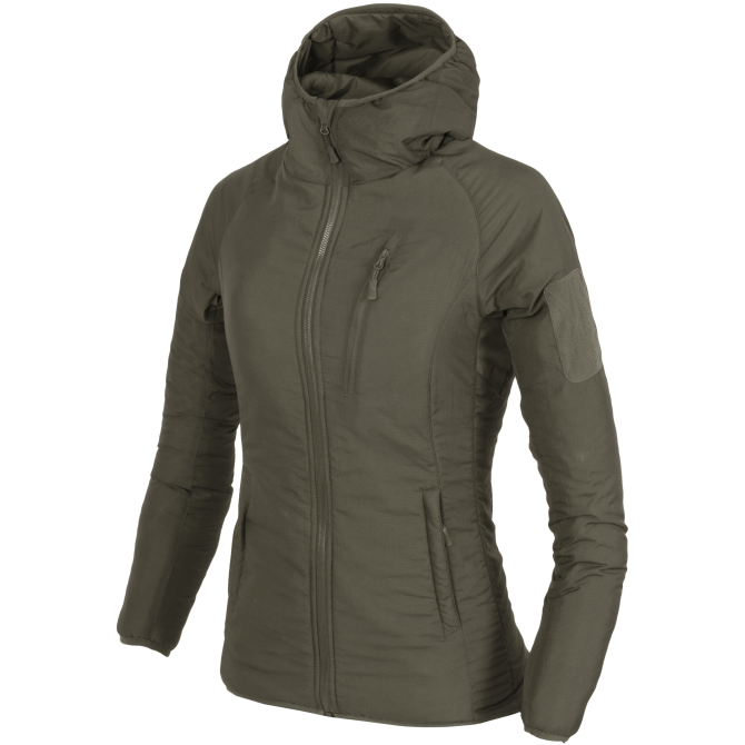 Kurtka Helikon Womens Wolfhound Hoodie - Climashield Apex - Taiga Green