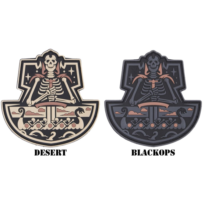 Naszywka JTG 3D Rubber Patch - Viking Ghostship Skull V2