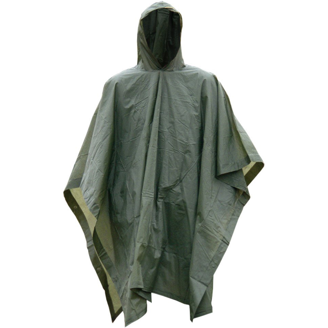 Poncho Przeciwdeszczowe Mil-Tec Poncho Vinyl 1,5mm - Oliwkowe (10633001)