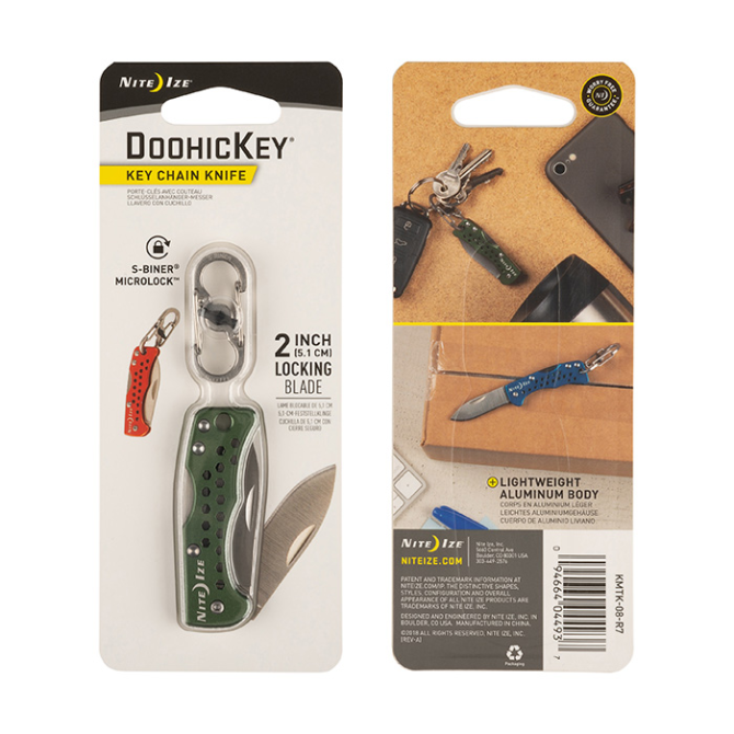 Nite Ize Brelok DoohicKey Key Chain Knife - Olive (KMTK-08-R7)