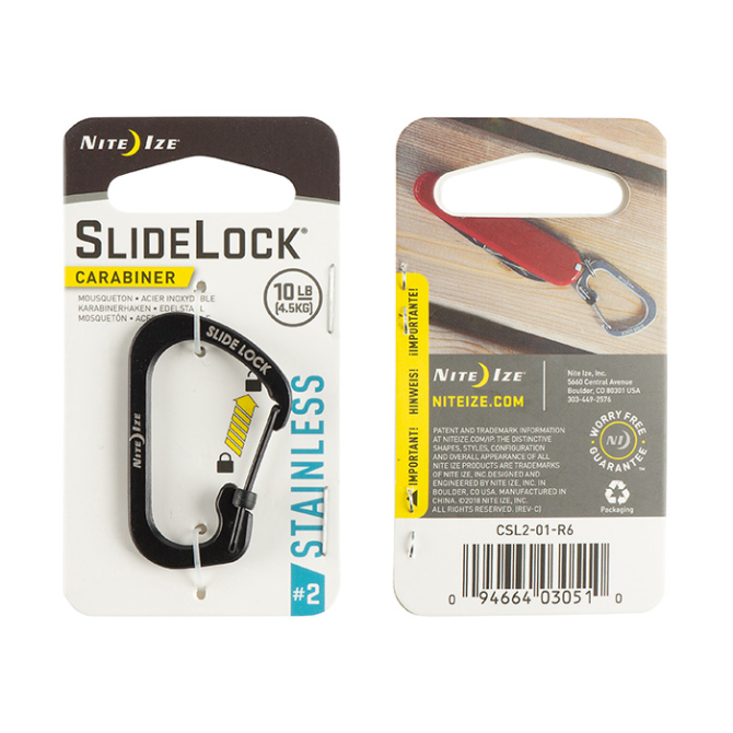 Karabińczyk Nite Ize SlideLock Carabiner 2 - Czarny - CSL2-01-R6