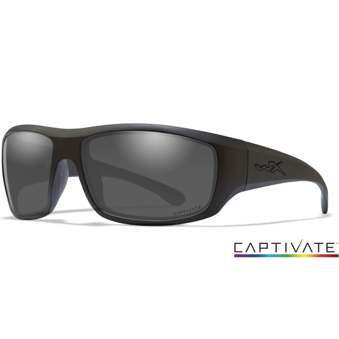 Okulary Balistyczne Wiley X Omega - Black Frame - Captivate Polarized Smoke Grey (ACOME08)