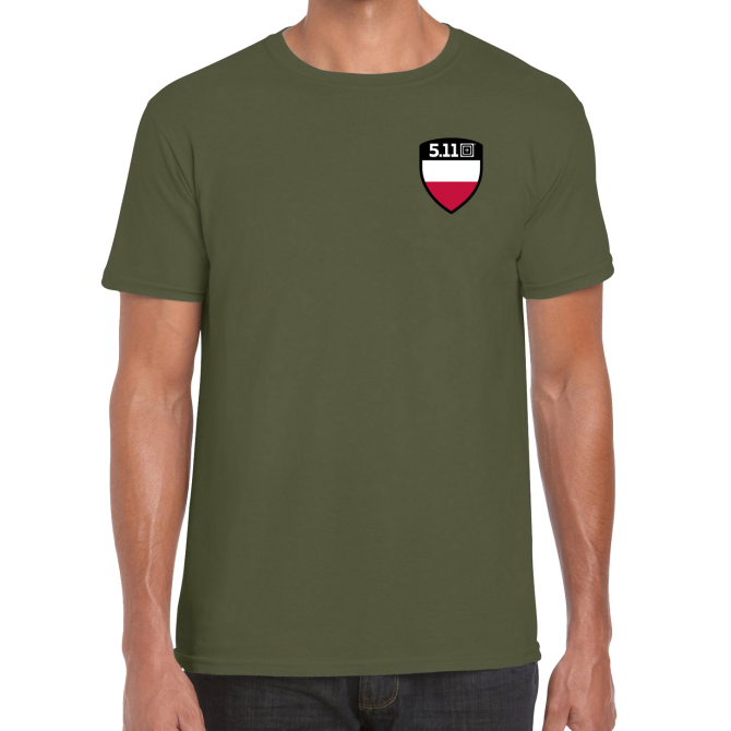 Koszulka 5.11 Poland Flag Shield T-shirt - Military Green (41268)