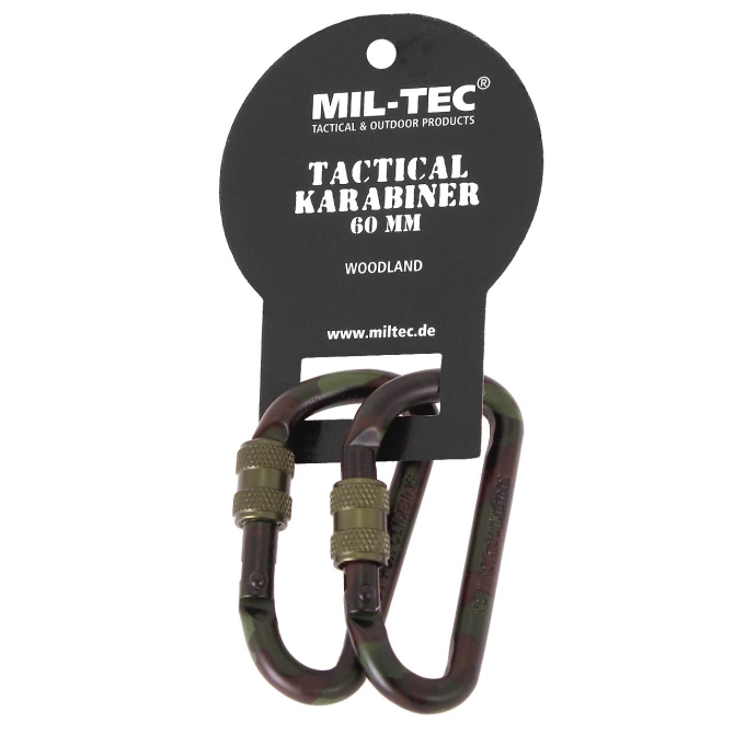 Karabińczyki Mil-Tec Woodland Tactical Carabiner - 60 mm (15922060)