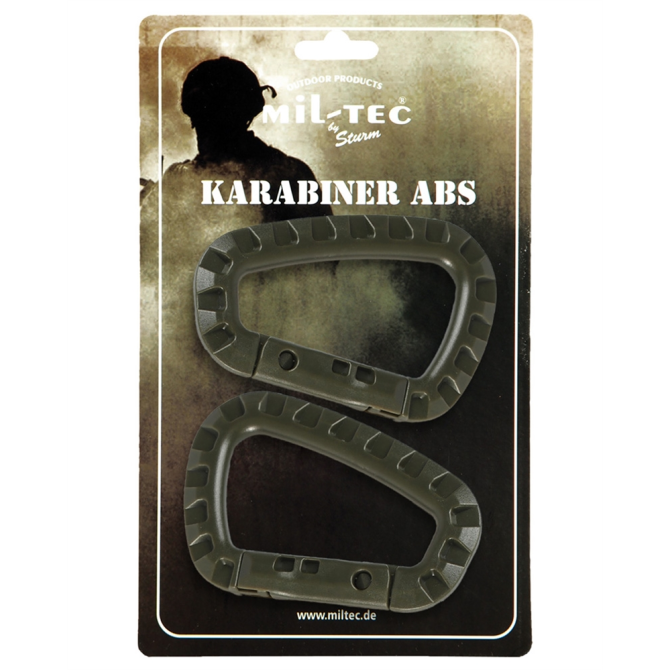 Karabińczyki Mil-Tec ABS Carabiners Set - Olive Drab (15921001)