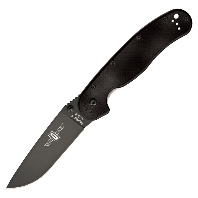 Nóż Ontario RAT-1 Folder Black Plain - 8846BP