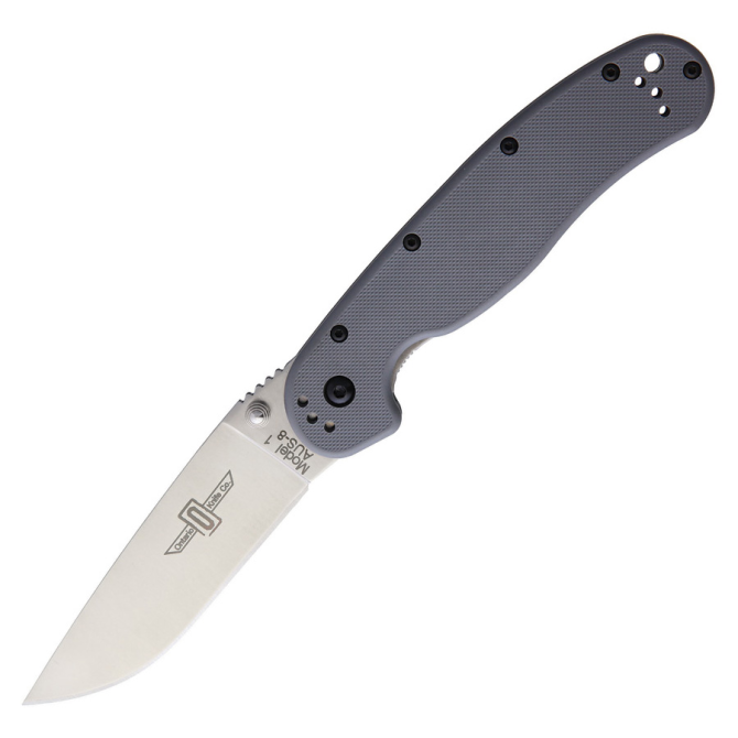 Nóż Ontario RAT-1 Folder Silver Plain Grey - 8848GY