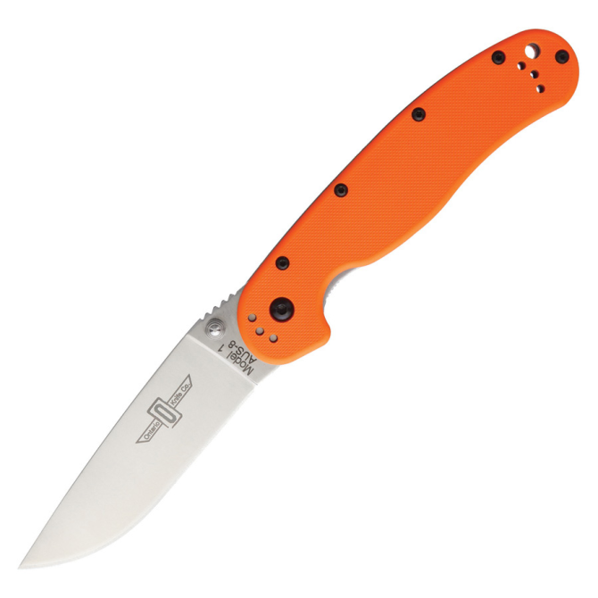 Nóż Ontario RAT-1 Folder Silver Plain Orange- 8848OR