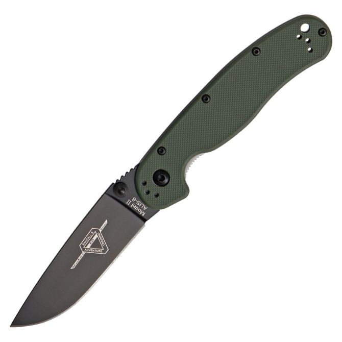 Nóż Ontario RAT-2 Folder Black Plain Olive  - 8861OD