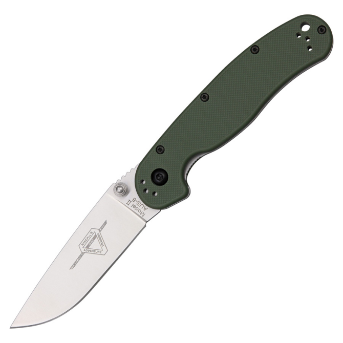 Nóż Ontario RAT-2 Folder Silver Plain Olive - 8860OD