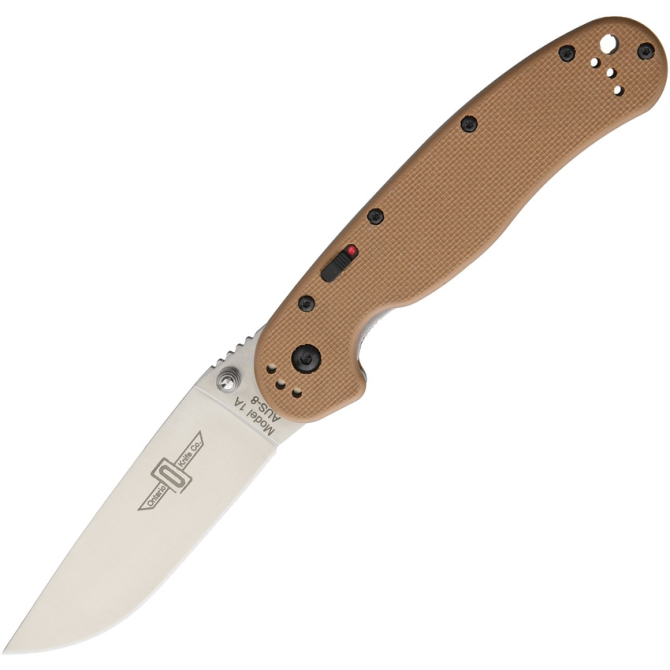 Nóż Ontario RAT-1 Assisted Opener Folder Satin Plain - Tan 8870TN