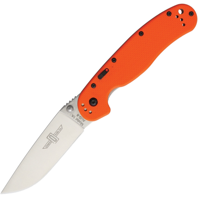 Nóż Ontario RAT-1 Assisted Opener Folder Satin Plain - Orange 8870OR