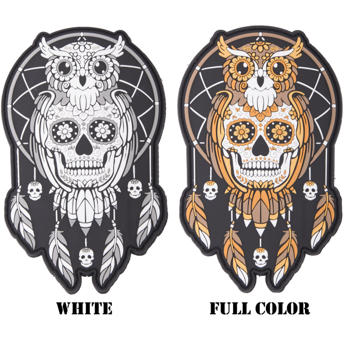 Naszywka JTG 3D Rubber Patch - Calavera Owl Dreamcatcher