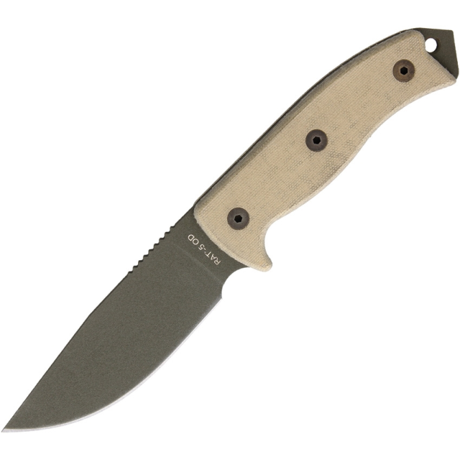 Nóż Ontario RAT-5 OD Green Edge Plain (ON8691)