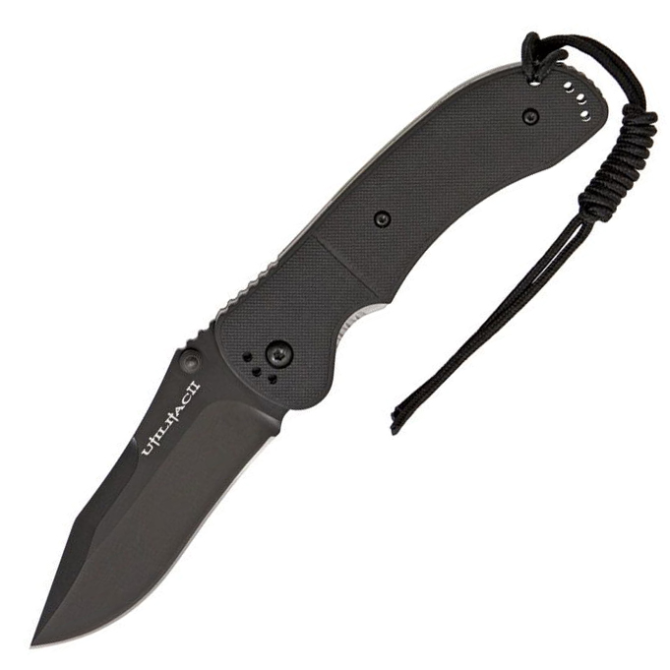 Nóż Ontario Utilitac II Folding Clip Point Black Plain (8902)