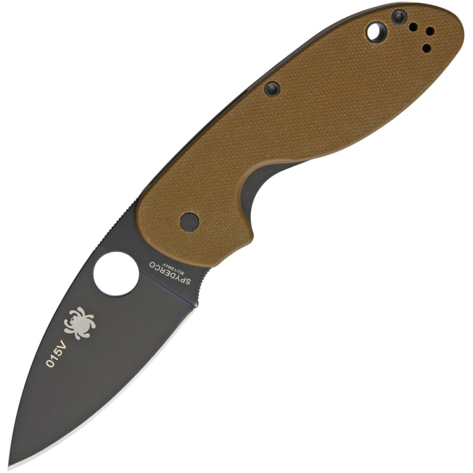 Nóż Spyderco Efficient Brown G10 Plain Edge Black (C216GPBNBK)