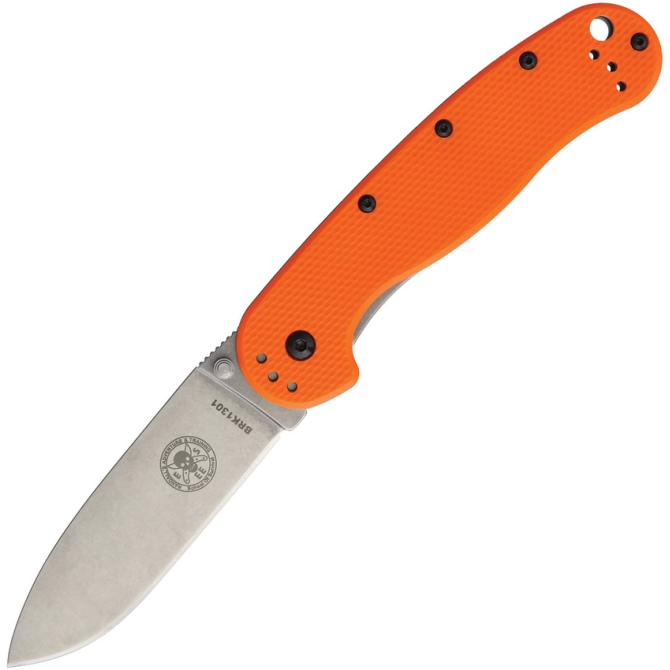 Nóż Składany ESEE Avispa Orange Handle Stonewash Blade (BRK1301OR)