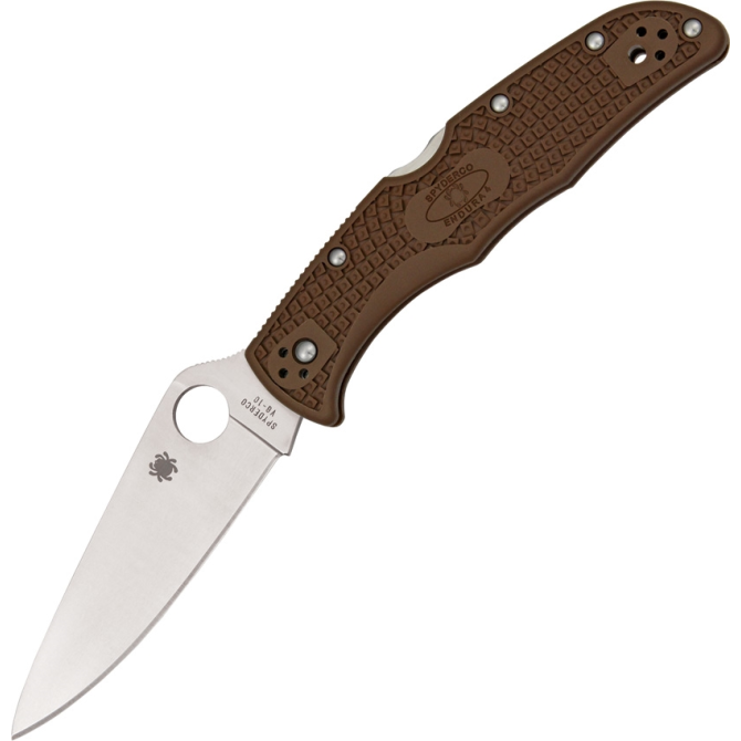 Nóż Spyderco Endura 4 FRN Full Flat - Brown (C10FPBN)