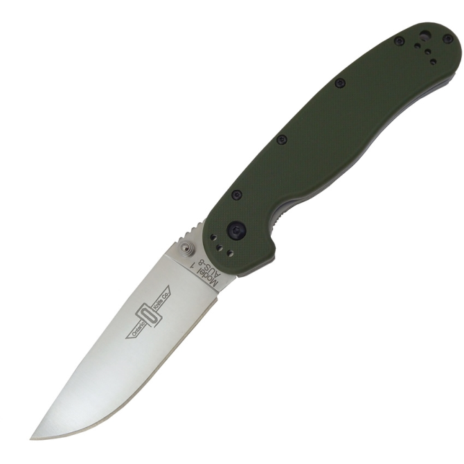 Nóż Ontario RAT-1 Folder Silver Plain Foliage - 8848FG