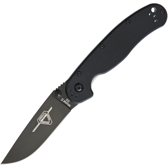 Nóż Ontario RAT-2 D2 Folder Black Plain - 8830