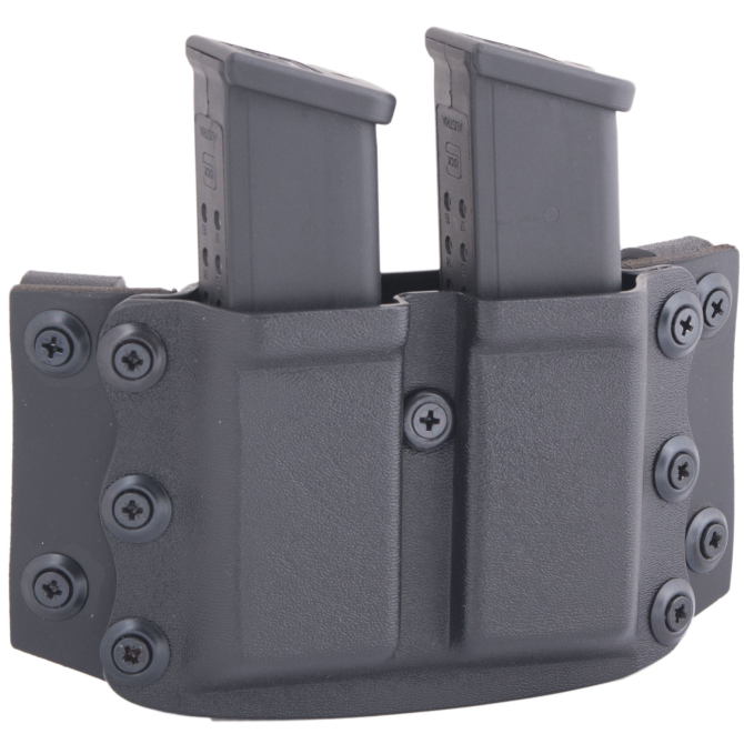 Ładownica Doubletap OWB 9 mm Mag Pistol Superwings Double Holster - Glock / HK USP - Czarna