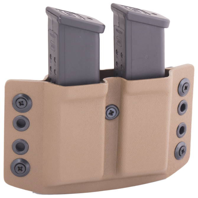 Ładownica Doubletap OWB 9 mm Mag Pistol Solid Double Holster - Glock / HK USP - Coyote